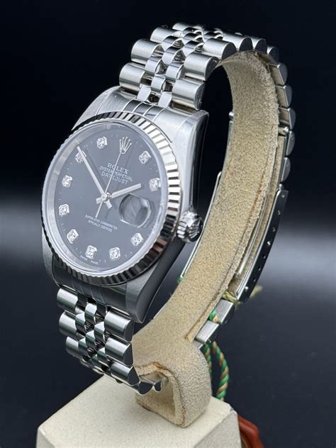 rolex quadrante nero con brillanti|Acquista Rolex Datejust 36 su Chrono24.